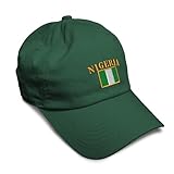 Speedy Pros Soft Baseball Cap Nigeria Flag Embroidery Flags World Cup Soccer Twill Cotton Embroidered Dad Hats for Men & Women Forest Green Design Only