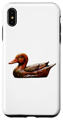 Duck Decoy Wooden Mallard N[Ȗؐ_bNfRC}[hAq X}zP[X iPhone XS Max p