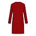 Women's Valentine Nightdress Fashion Strip Heart Print Sleep Dress Loose Long Sleeve Casual Festive Short Nightdress