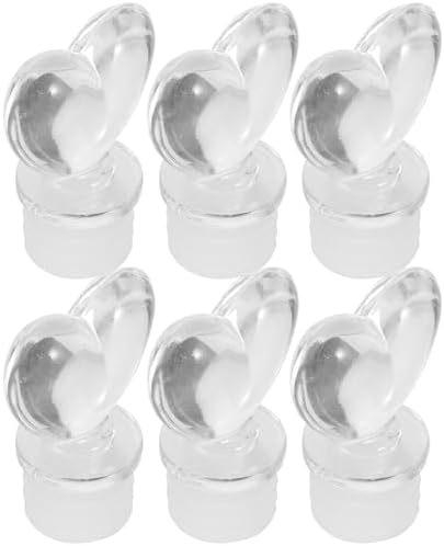 NUOBESTY 6 adet aroma dağıtıcı kapağı, plastik şişe kapağı, küçük, şeffaf, vintage tarzı, aroma şişeleri ve makyaj kabı kapakları, taşınabilir parfüm ve dekorasyon için - Görsel 1