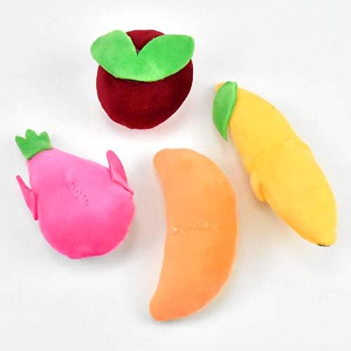 NiceLand Catnip Toys, 4Pcs Catnip Toys for Cats, Cat Toys for Indoor Cats, Cat Toys with Catnip, Cat Chew Toy, Banana Catnip Toy, Cat Pillow Toys for Teeth Cleaning, Cat Toy for Cats Kittens