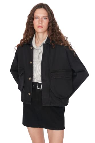 Veste denim femme Trendyol veste en jean classique col chemise et manteau mi-saison