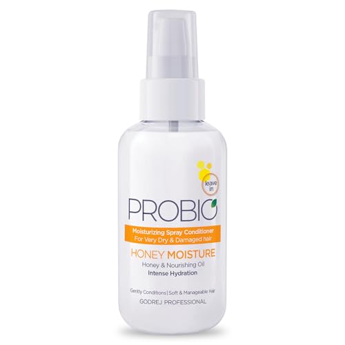 Godrej Professional Probio Honey Moisture Spray Conditioner (100 Millilitre) | Helps Condition And Moisturizes Dry & Damaged Hair | Composed Of Honey 