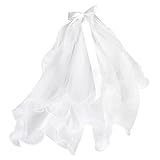 [EOMECUIGAO] ウェディングベール 花嫁ベール パールビーズ 波打つ縁 ベールダウン 蝶結び付き スの飾り用品 写真撮影 結婚式 演奏会 プレゼントを飾る コスプレ用