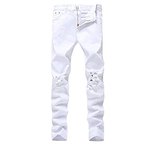 Skylinewears Men's Ripped Jeans Distressed Destroyed Jeans Stretchy Knee Skinny Straight Leg Denim Pants for Men
