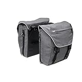 BECK Deportes - Gris - Bolsa portaequipajes resistente al agua y a la rotura - Bolsa doble para bicicleta eléctrica y bicicleta con asas para un agarre seguro