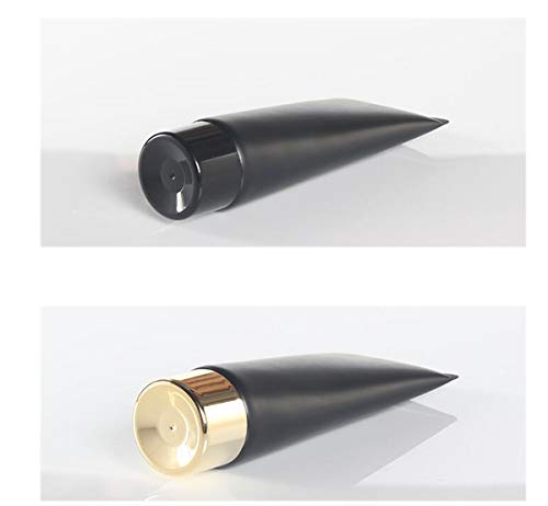 Snadulor 20 Pcs 100ml/3.4oz Empty Plastic Squeeze Tubes Cosmetic Containers Refillable Travel Bottles for Facial Cleaner Shampoo Conditioner Shower Gel Body Lotion Makeup(Black)4