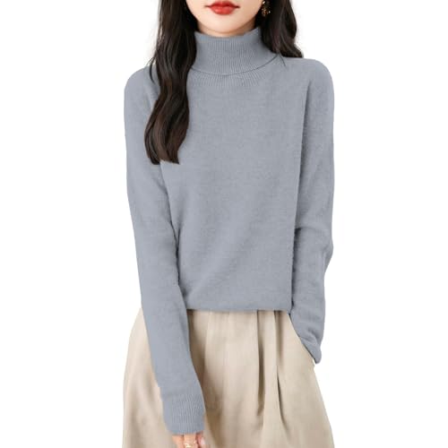 Turtleneck Tops for Women Cashmere Sweaters Long Sleeve Jumper Knitted Pullover Warm Sweater 2025