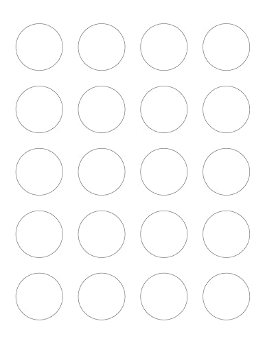 1.5\" Diameter Glossy White Round Labels Waterproof Printable Circle Labels Sheets 400 Pcs Vinyl Sticker Labels for Inkjet or Laser Printer - Thumbnail 2
