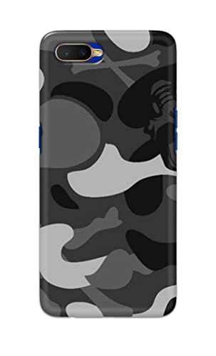 Image of Printed Hard Back Cover Case for Oppo K1 Back Cover (Army Pattern) -1302