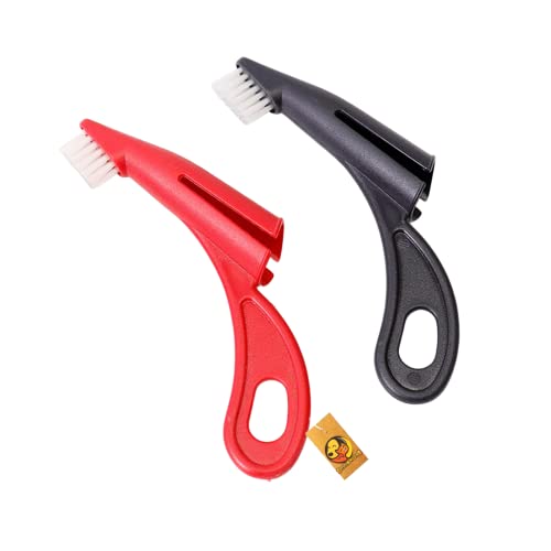 Foodie Puppies Pets 2 In 1 Soft Cleaning Toothbrush For Oral Care Of Dental Teeth Whitening Plastic Finger Toothbrush for Dogs and Cat – (Devil Toothbrush) (Color May Vary)