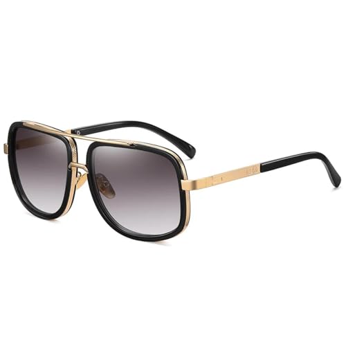 jtkhaweh Retro Sonnenbrille Herren Damen Unisex Klassische Quadratische Sonnenbrille Mann Fahren Gradient Sonnenbrille Männlich Vintage Sonstiges