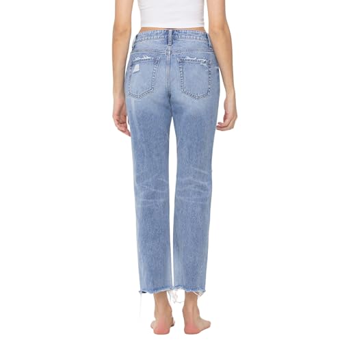 Flying Monkey Super High Rise Straight Jeans Light Blue2