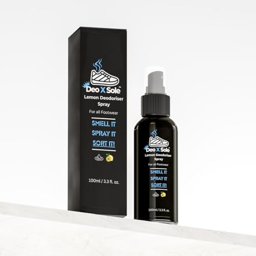Image of DeoXSole's Shoe Deodoriser Spray - Neutralizes Odour - Anti-bacterial - Natural Essential Oils - Perfect for Smelly Shoes & Sport Shoes - Anti Odour - Long-Lasting - Lemon Scented