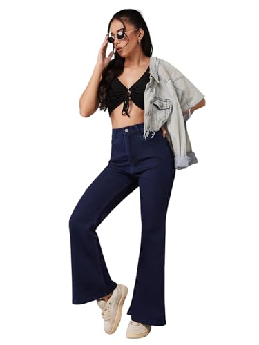 Jean bootcut taille haute Dolce Crudo en denim extensible pour femme