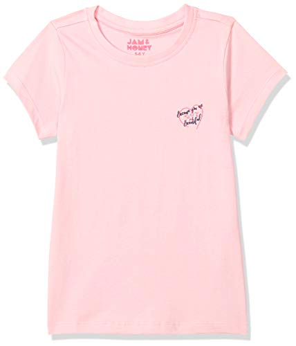 Image of Amazon Brand - Jam & Honey Girls 100% Cotton Printed Half Sleeves Regular Fit T-Shirt (Pack of 2)