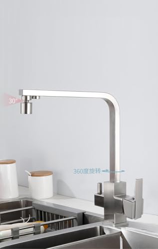 Mitigeur d'évier de cuisine triple usage au placage monomode durable - 5