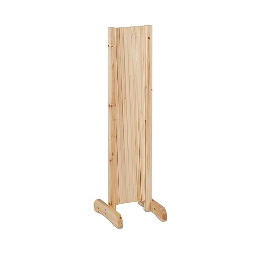 Relaxdays Rankgitter Holz, ausziehbar bis 275 cm, Rankhilfe Kletterpflanzen, Scherengitter freistehend, Garten, Natur