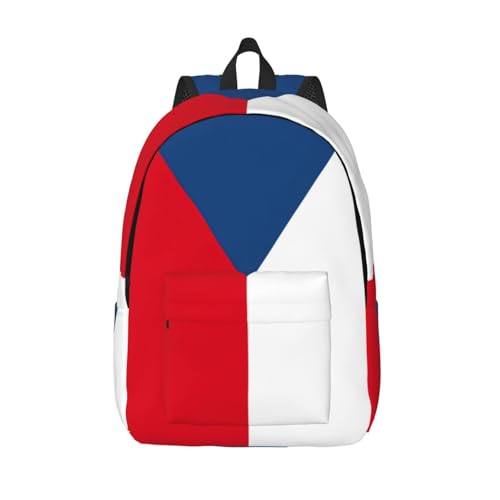 Sac à dos imprimé drapeau tchèque avec compartiment ordinateur portable