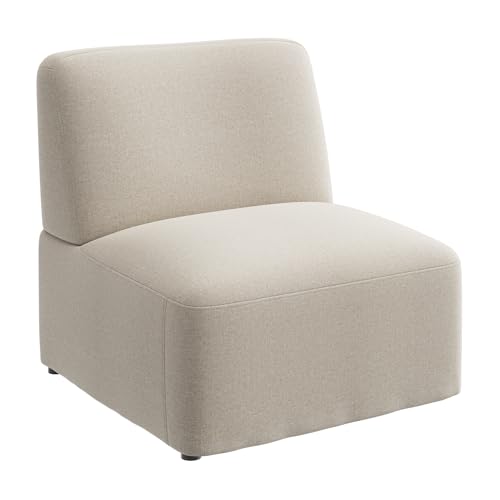 Bush Modular Armless Lounge Chair, Oat Fabric
