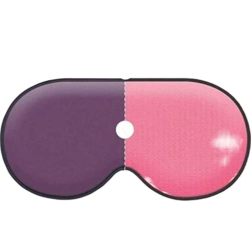 Plus Nao(プラスナオ) アイマスク 両面 2way 涼感 温感 遮光 厚手 大きい リラックス 睡眠 旅行用品 移動 安眠グッズ 立体 昼寝 快眠グッ - ピンク×パープル