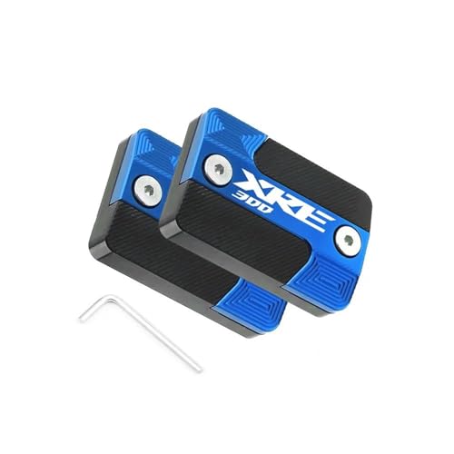 Couvercle liquide frein avant CNC XRE300, pièce protection réservoir moto bleu