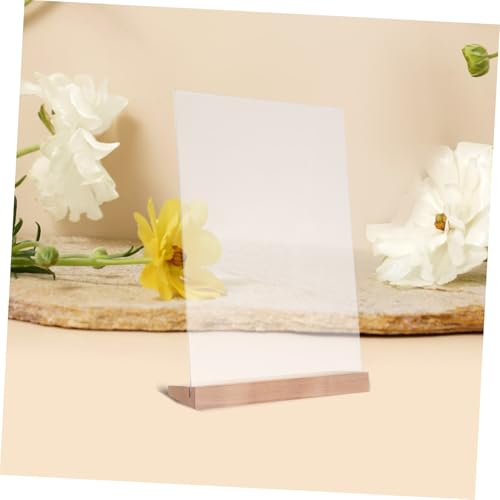 Présentoir de table acrylique PLAFOPE en cristal transparent rigide avec base inclinée stable
