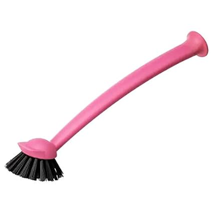 Ikea Dish-Washing Brush, Pink,Polypropylene Plastic Polyester Synthetic Rubber(Length : 29cm)
