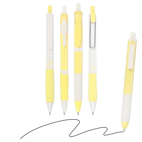 M&G Bolígrafos Gel 0.5 mm, Pack x5 Tinta Negra Retráctil
