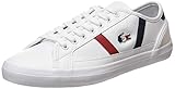 No impermeable Lacoste Sideline TRI1 CMA, Zapatillas Hombre, Blanc Wht Nvy Red, 39.5 EU