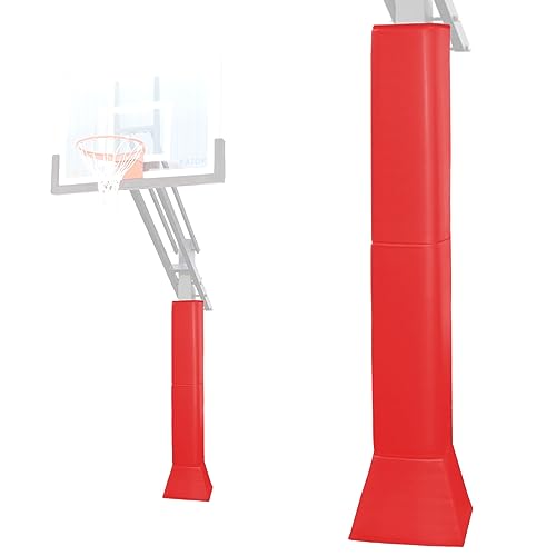 Katop Square Basketball Pole Pad, Heavy Duty Protective Pole Padding Fits 5"x5", 6"x6" Pole&Base, Durable UV-Resistant Waterproof Basketball Hoop Padding for Player Safety Outdoor and Indoor