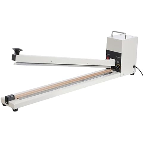 Manual Impulse Heat Sealing Machine, 23.62 Inch Impulse Sealer, Manual Bag Sealer for Plastic Bags Kraft Paper Bags Aluminium Foil Paper Polyethylene Cover