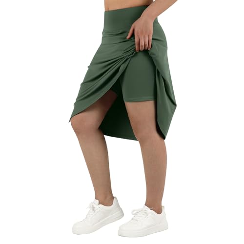 ANIVIVO Women's Skorts Knee Length, Modest Long Athletic Sports Casual Skirt with High Waisted Pockets4
