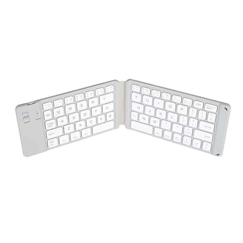 Clavier bluetooth pliable blanc mini clavier portable sans fil