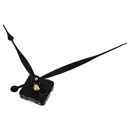 Angoily 1 Juego movimienot relojes de mesa desk clock relojes pared wall clock mecanismo reloj funciona kit de reemplazo movimiento de reloj duradero Accesorio de reloj cuarzo Black