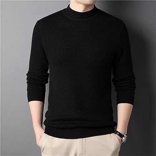 New Men's Cashmere Sweater Half Turtleneck Men Sweaters Knit Pullovers for Male Youth Slim Knitwear Man Sweater4