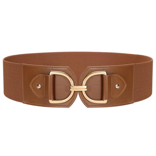 Women Wide Elastic Waist Belt Fashion Stretchy Belt for Dresses