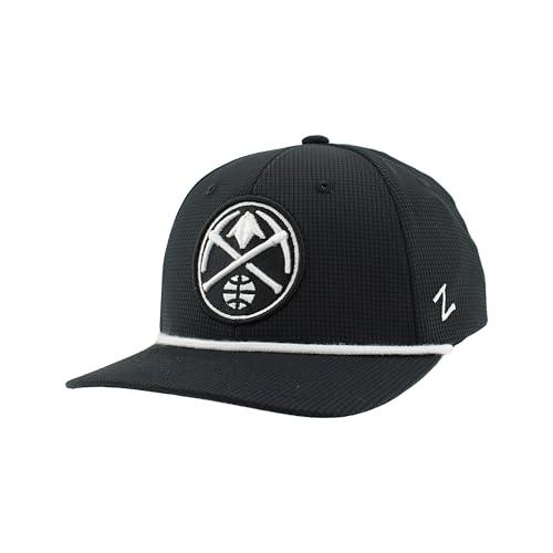 Denver Nuggets NBA Officially Licensed Rope Hat Snapback Backspin Contrast Black