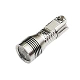 MecArmy PS16 Stainless Steel Ultra Bright Flashlight, 2000 Lumens with 4 XP-G2 LEDs Super Long Lasting USB Rechargeable Handheld EDC Compact Flashlight for Everyday Carry (Polished)