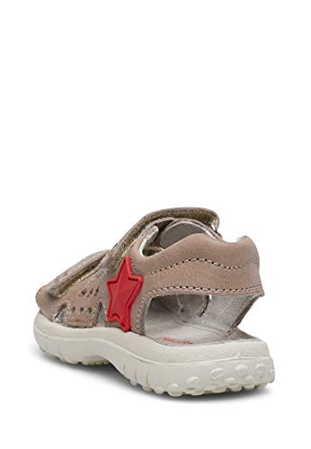 Naturino sandalias de piel con estrellas, calzado infantil de verano transpirable 4
