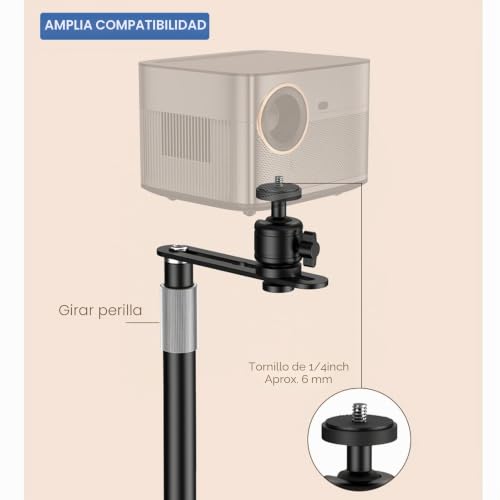 Soporte para proyector ajustable de 9 a 16 pulgadas con giro 6