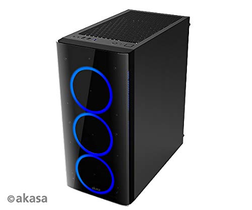 Akasa Apache Air | Gabinete Gamer | Lateral de Vidro Temperado | Suporta placas ATX, MicroATX e Mini