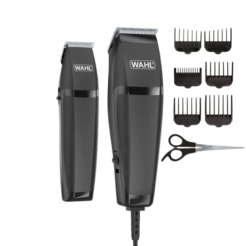 Máquina de Cortar Cabelo Wahl Total Black com Trimmer Acabamento e Aparador de Pelos + Necessaire