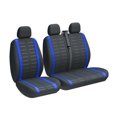 Housses de siège auto universelles 2+1 en bleu pour fourgonnette Crafter LT T4 T5