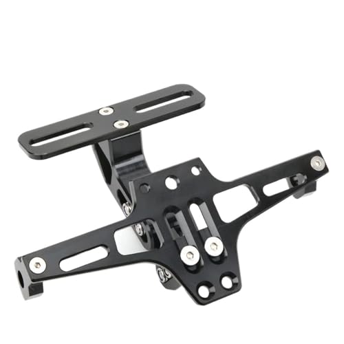 Support de plaque d'immatriculation moto universel noir sans éclairage LED