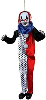 ILOVEFANCYDRESS HALLOWEEN DECORATIONS - SPOOKY HALLOWEEN DECORATIONS FOR KIDS AND PARTIES - KILLER CLOWN WITH SKELETON HANDS AND LIGHT UP TECHNICOLOURED EYYES