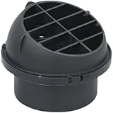 Qikaide 90 mm Pilzkopf-Lüftungsauslass, 360 ° drehbar, warmer Lüftungsschlitz für Diesel-Parkheizungen, Auto-Klimaanlagen, langlebiger ABS-Kunststoff