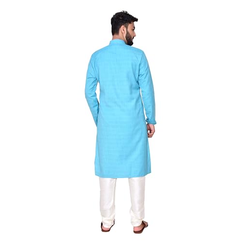 RICHART Plain Self Print Lenin Kurta Beige White Bottom4