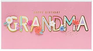 UK Greetings Birthday Card for Grandma - Grandma Birthday Card - Birthday Card for Her - Happy Birthday Grandma, Multi (697832-0-1)