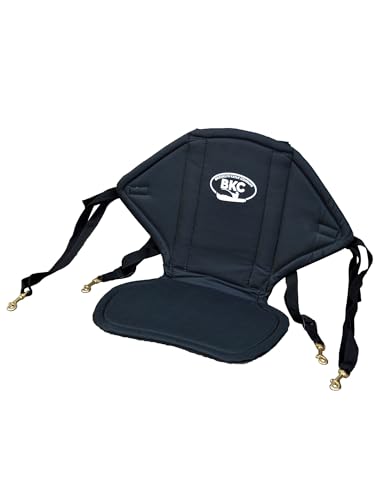 BKC UH-KS222 Universal Sit-On-Top Soft Padded Kayak Seat and Backrest with Water Bottle Pouch for Fishing/Kayaking/Rafting/Canoeing by Brooklyn Kayak Company (1 pack)